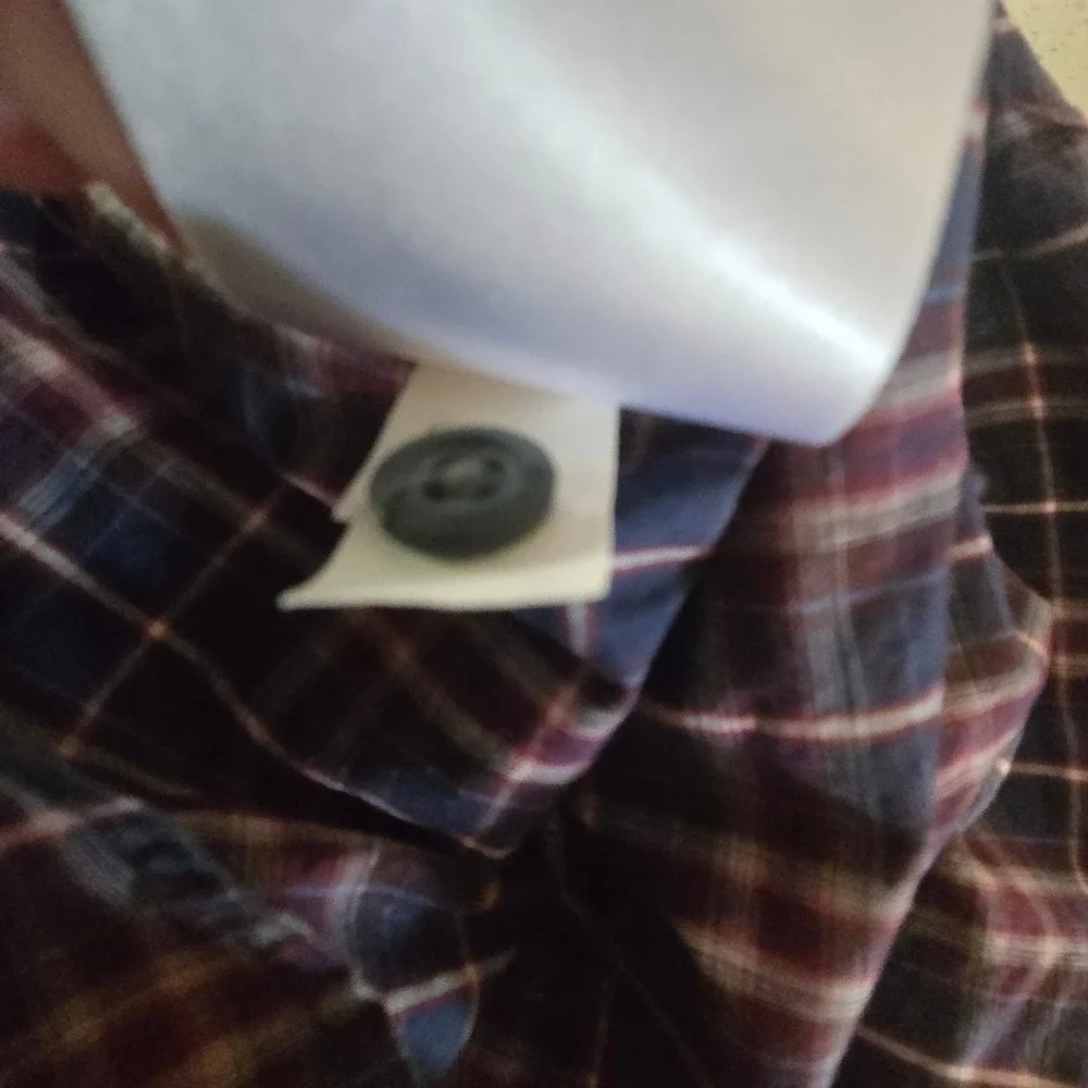 Banana Republic Shirt Mens Slim Fit Western Plaid Pearl Snap Button Down